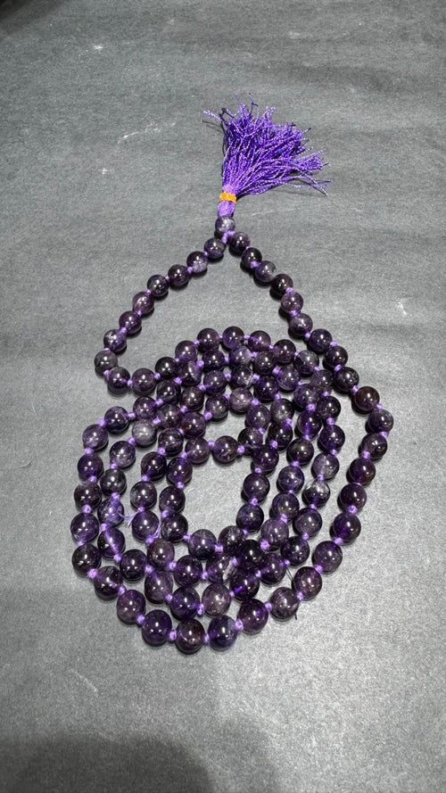 Amethyst Japa Mala - AEORA ROCKS INDIA -Healing Crystals superstore