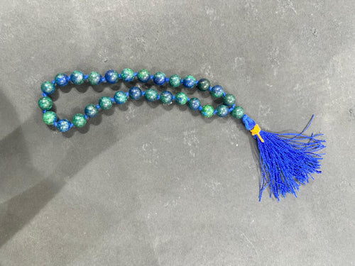 Azurite Malachite Japamala - AEORA ROCKS INDIA -Healing Crystals superstore