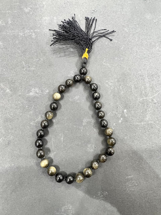 Gold Sheen Obsidian Japa Mala