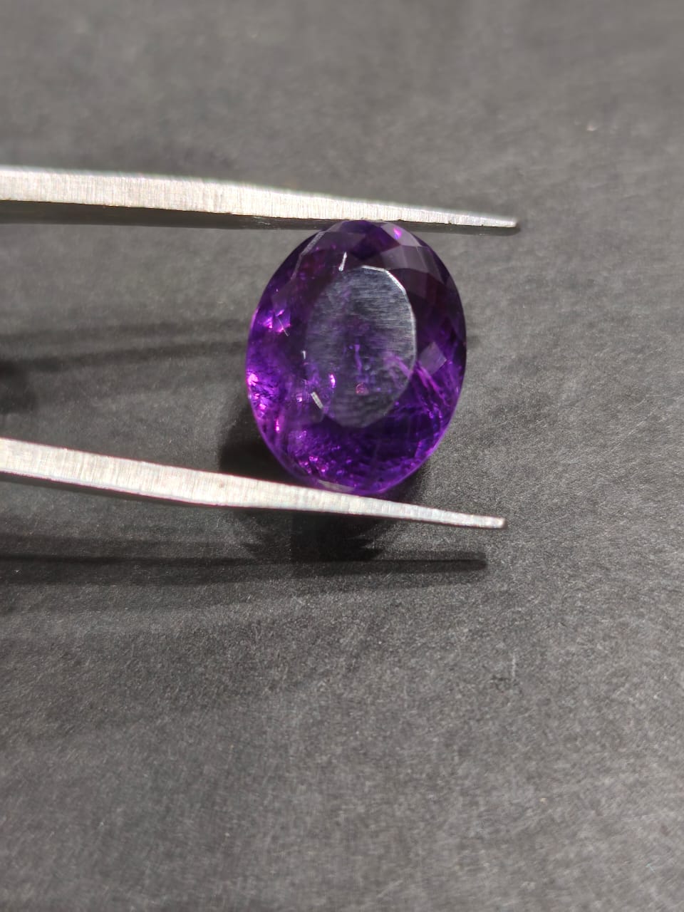 Amethyst Cut  Stone ( Oval Shape )
