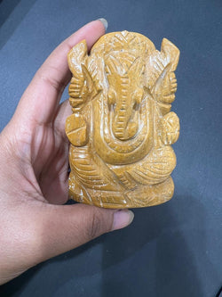 Yellow Jasper Crystal Ganesh Ganpati - AEORA ROCKS INDIA -Healing Crystals superstore