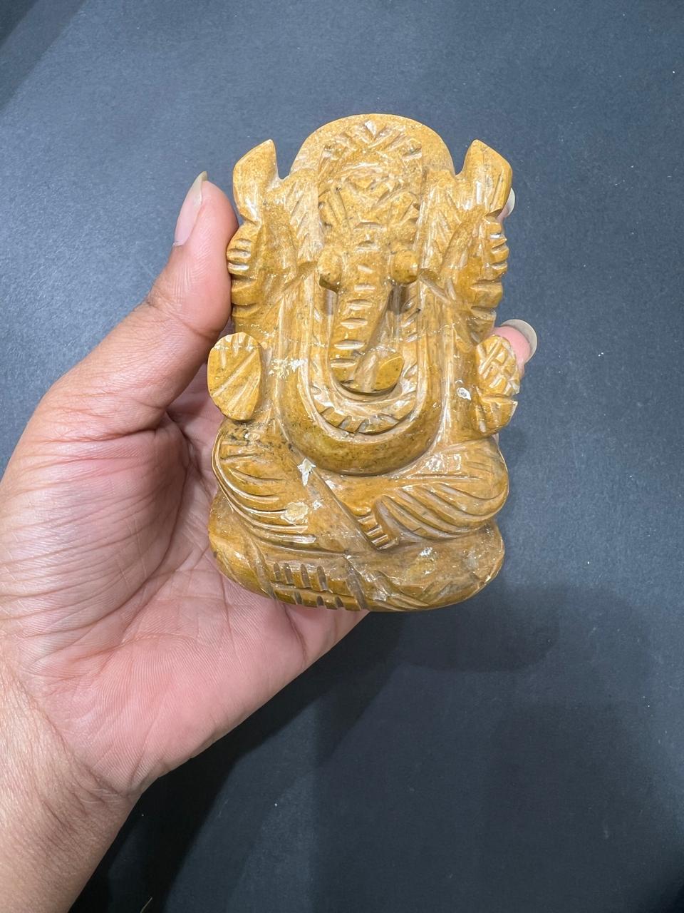 Yellow Jasper Crystal Ganesh Ganpati - AEORA ROCKS INDIA -Healing Crystals superstore
