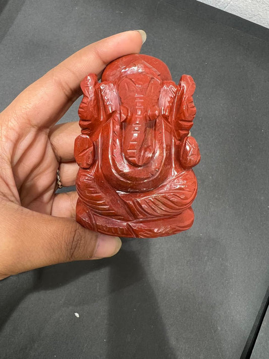 Red Jasper Ganesha - AEORA ROCKS INDIA -Healing Crystals superstore