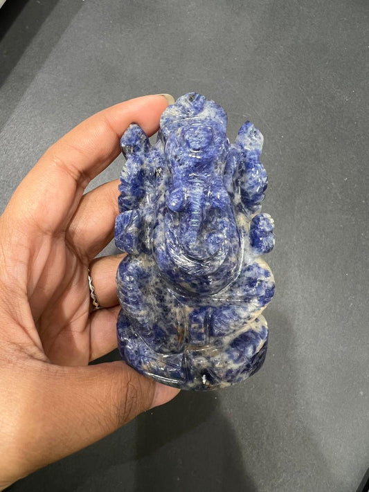 Sodalite Ganesha - AEORA ROCKS INDIA -Healing Crystals superstore