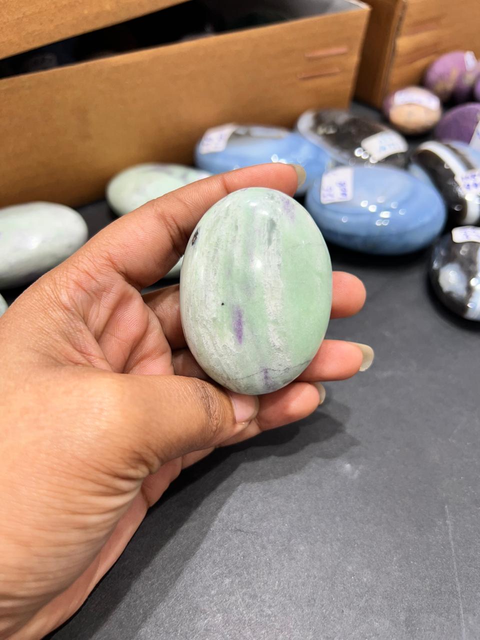 kammererite palm stone - AEORA ROCKS INDIA -Healing Crystals superstore