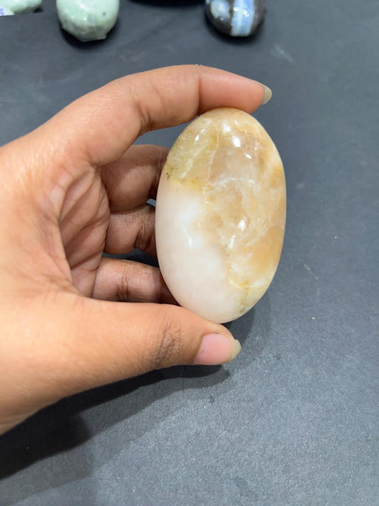 Stilbite Palm Stone - AEORA ROCKS INDIA -Healing Crystals superstore