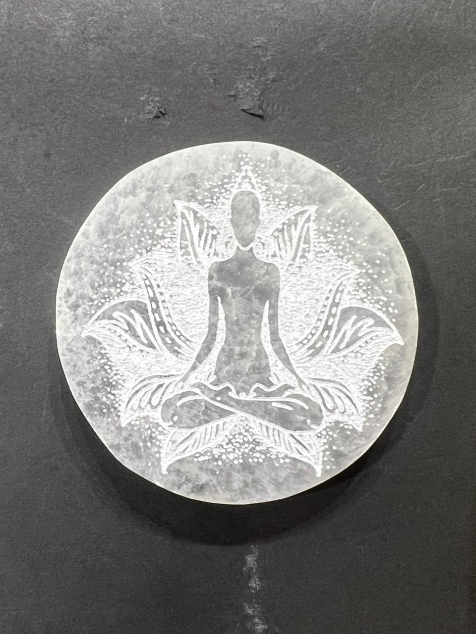 Plates (small meditation woman ) - AEORA ROCKS INDIA -Healing Crystals superstore