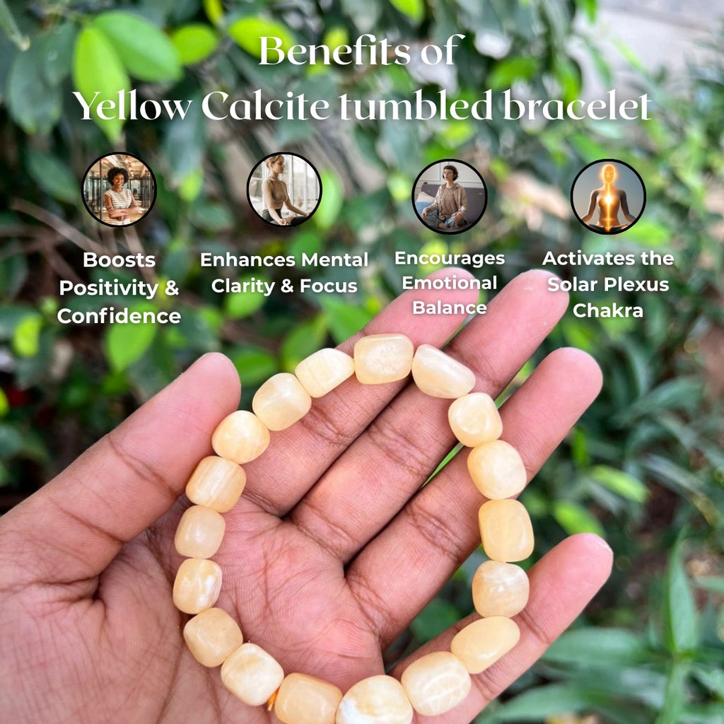 Yellow Calcite Tumbled Bracelet in India - Aeora Rocks - AEORA ROCKS INDIA -Healing Crystals superstore