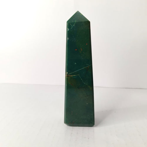 Bloodstone Obelisk/Tower :Healing Point for Vitality & Courage - AEORA ROCKS INDIA -Healing Crystals superstore