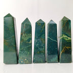 Bloodstone Obelisk/Tower :Healing Point for Vitality & Courage - AEORA ROCKS INDIA -Healing Crystals superstore