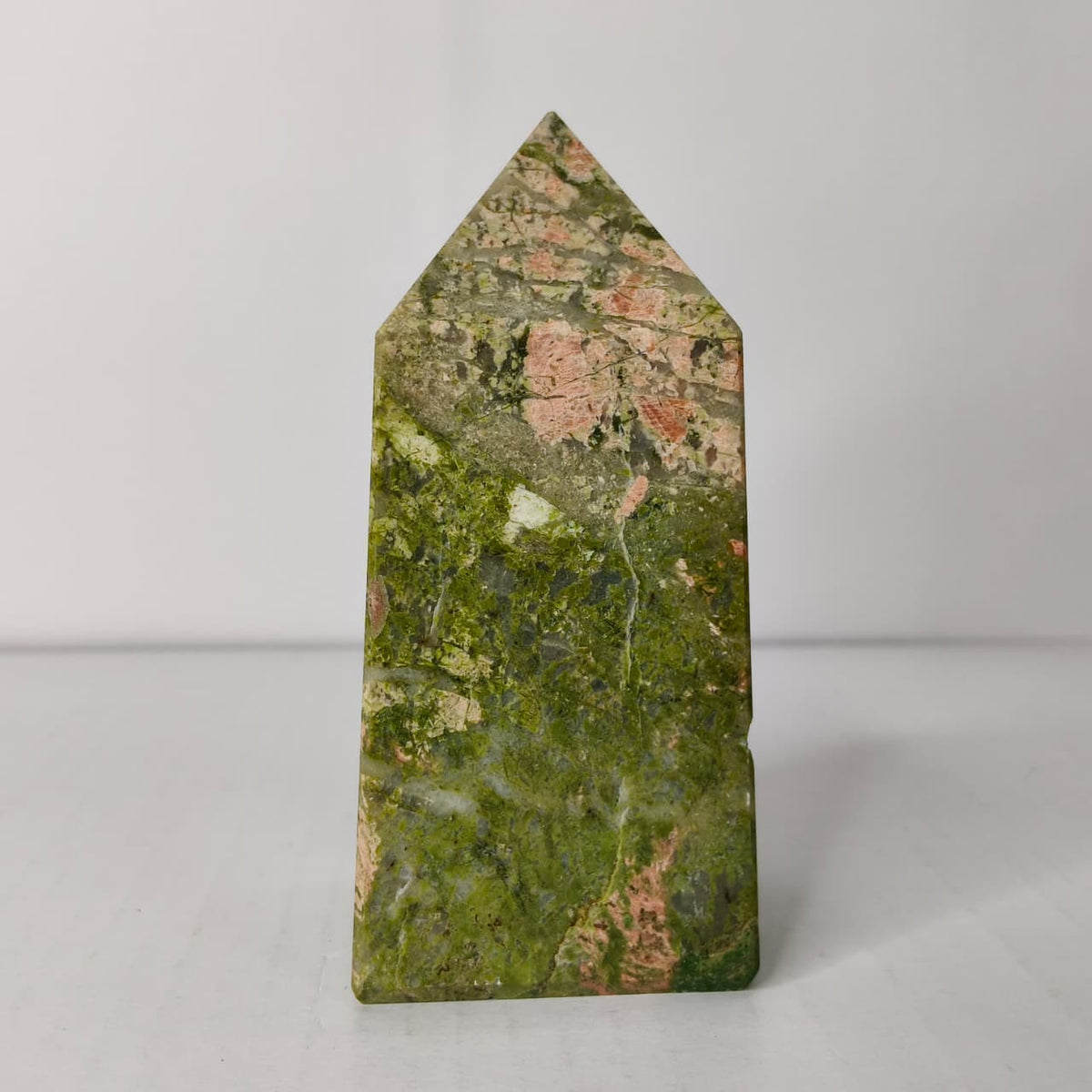 Unakite Obelisk/Tower – Heart Chakra Stone for Emotional Release & Growth - AEORA ROCKS INDIA -Healing Crystals superstore