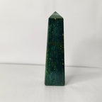Natural Moss Agate Crystal Tower | Polished Moss Agate Point for Growth, Balance & Healing - AEORA ROCKS INDIA -Healing Crystals superstore