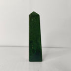 Natural Moss Agate Crystal Tower | Polished Moss Agate Point for Growth, Balance & Healing - AEORA ROCKS INDIA -Healing Crystals superstore