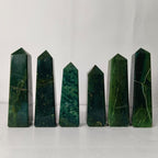 Natural Moss Agate Crystal Tower | Polished Moss Agate Point for Growth, Balance & Healing - AEORA ROCKS INDIA -Healing Crystals superstore