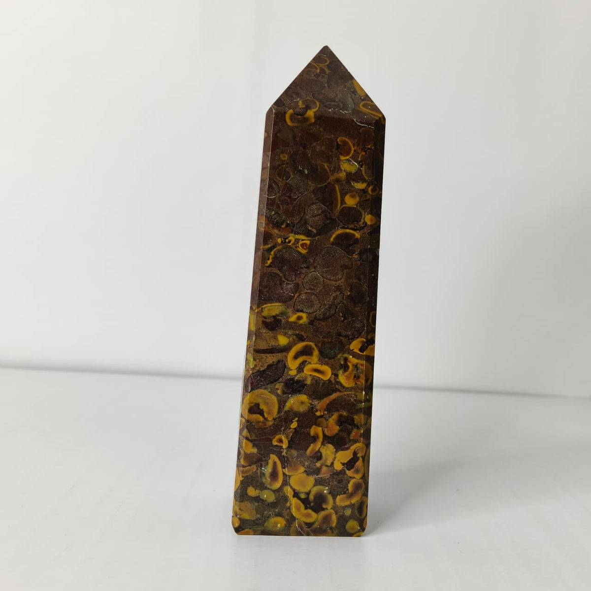 Natural Fruit Jasper Crystal Tower | Polished Fruit Jasper Point for Grounding, Stability & Vital Energy - AEORA ROCKS INDIA -Healing Crystals superstore