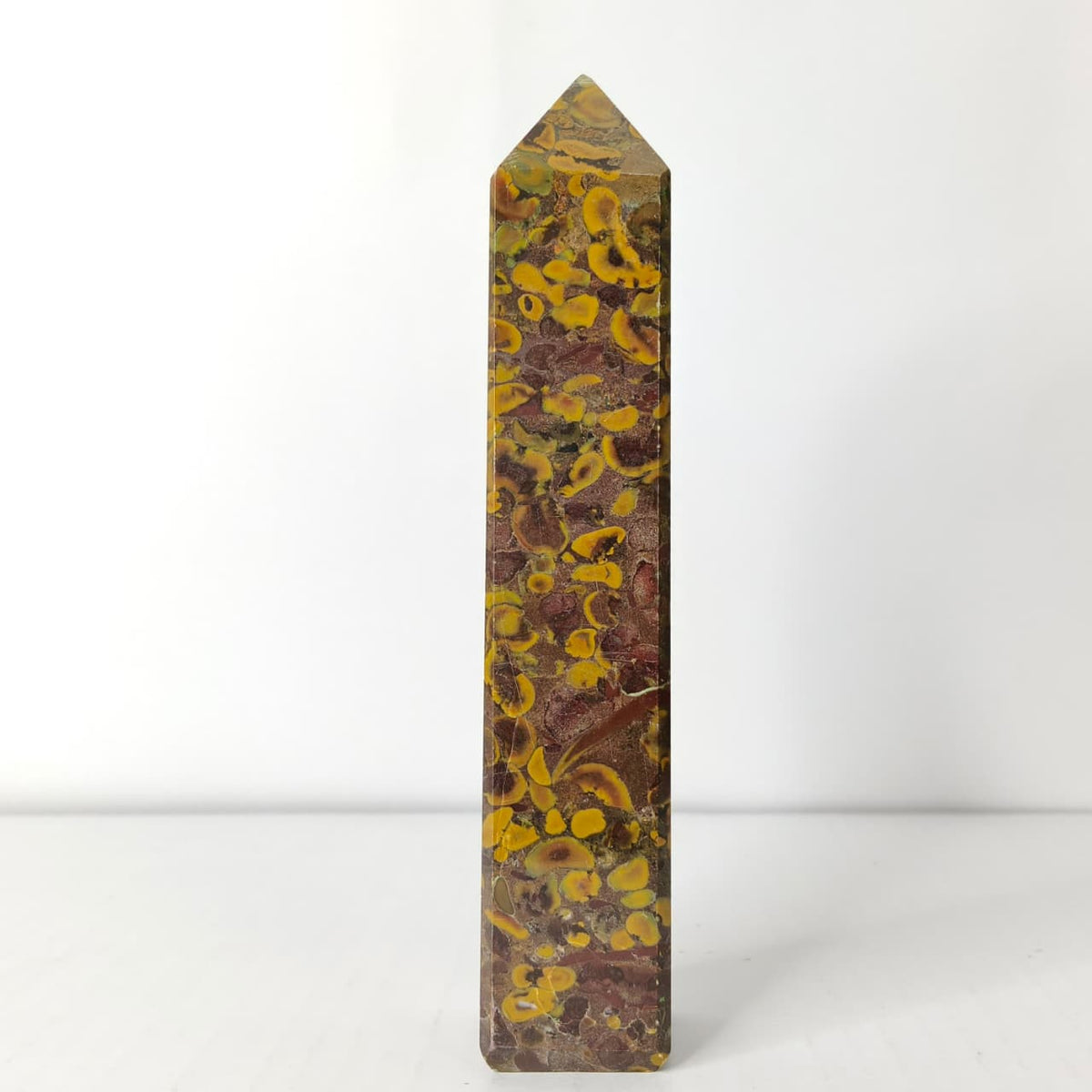 Natural Fruit Jasper Crystal Tower | Polished Fruit Jasper Point for Grounding, Stability & Vital Energy - AEORA ROCKS INDIA -Healing Crystals superstore