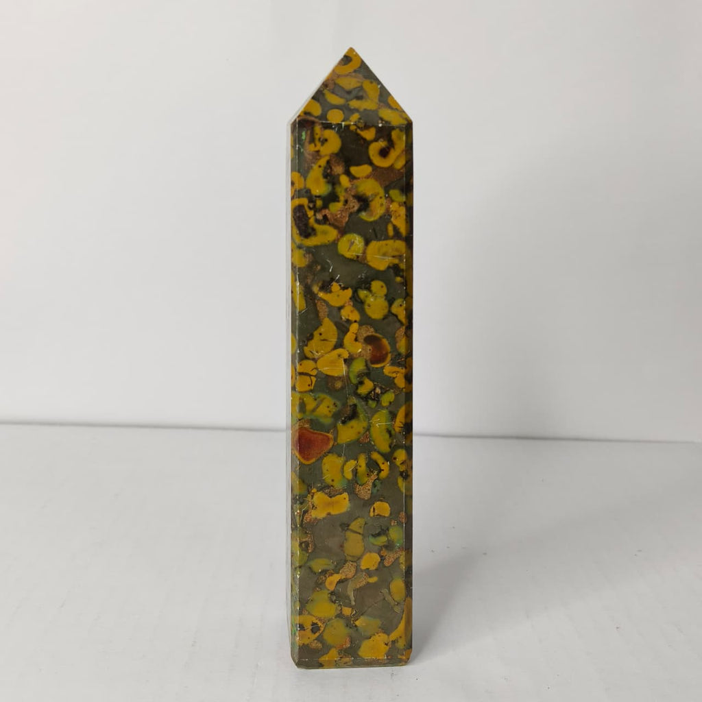 Natural Fruit Jasper Crystal Tower | Polished Fruit Jasper Point for Grounding, Stability & Vital Energy - AEORA ROCKS INDIA -Healing Crystals superstore