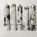 Natural Rainbow Moonstone Point Pencil Tower – Intuition & Divine Feminine Crystal Obelisk - AEORA ROCKS INDIA -Healing Crystals superstore