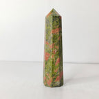 Natural Unakite Point Tower – Emotional Healing & Heart Chakra Crystal Obelisk - AEORA ROCKS INDIA -Healing Crystals superstore