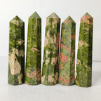 Natural Unakite Point Tower – Emotional Healing & Heart Chakra Crystal Obelisk - AEORA ROCKS INDIA -Healing Crystals superstore