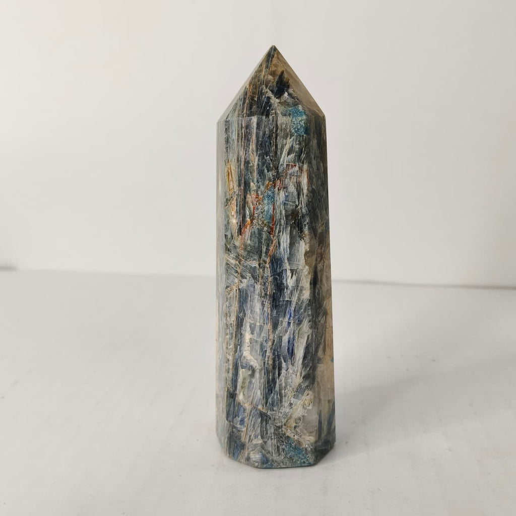 Natural Blue Kyanite Point Tower – Alignment & Communication Crystal Obelisk - AEORA ROCKS INDIA -Healing Crystals superstore
