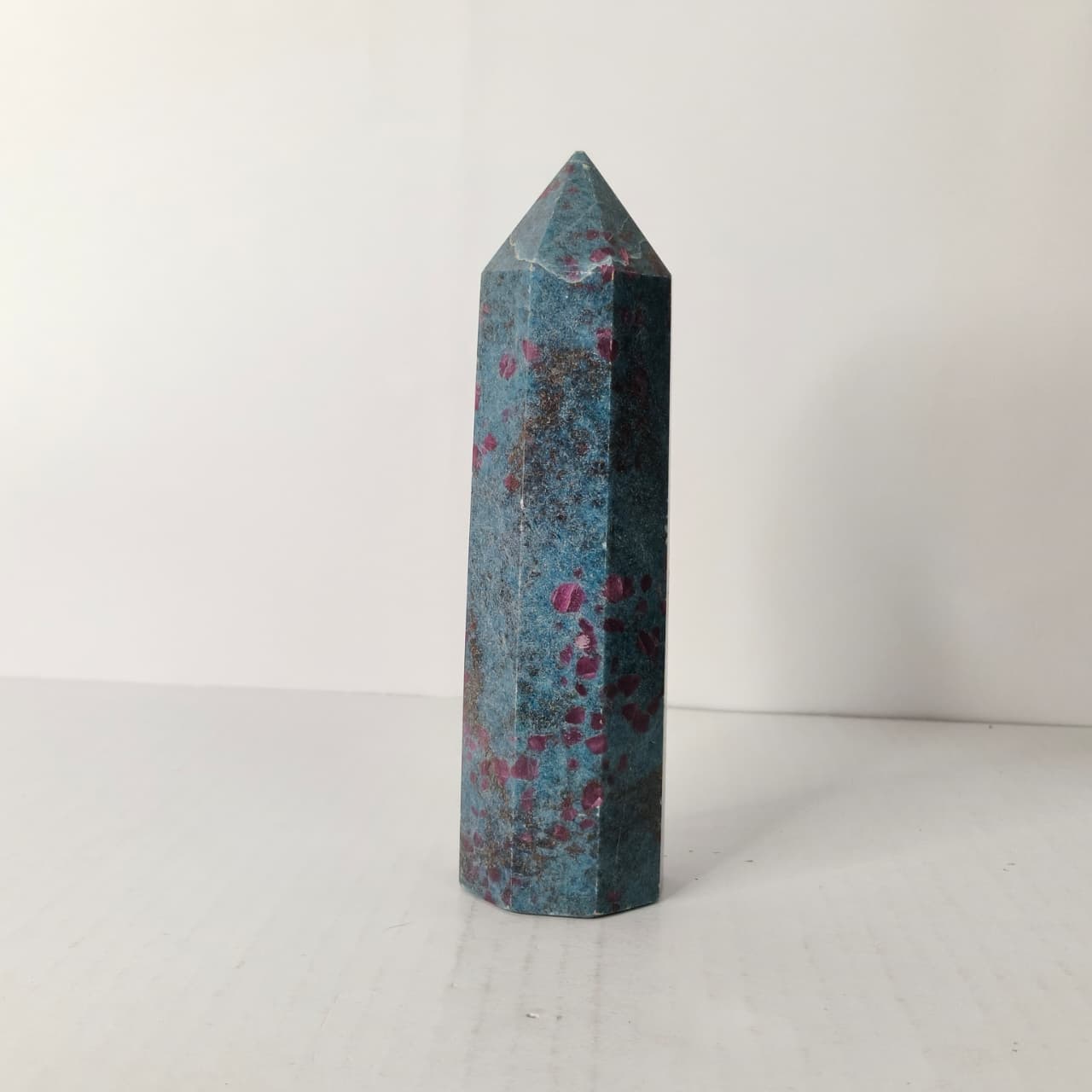 Natural Ruby Kyanite Point Tower – Passion, Protection & Chakra Alignment Crystal Obelisk