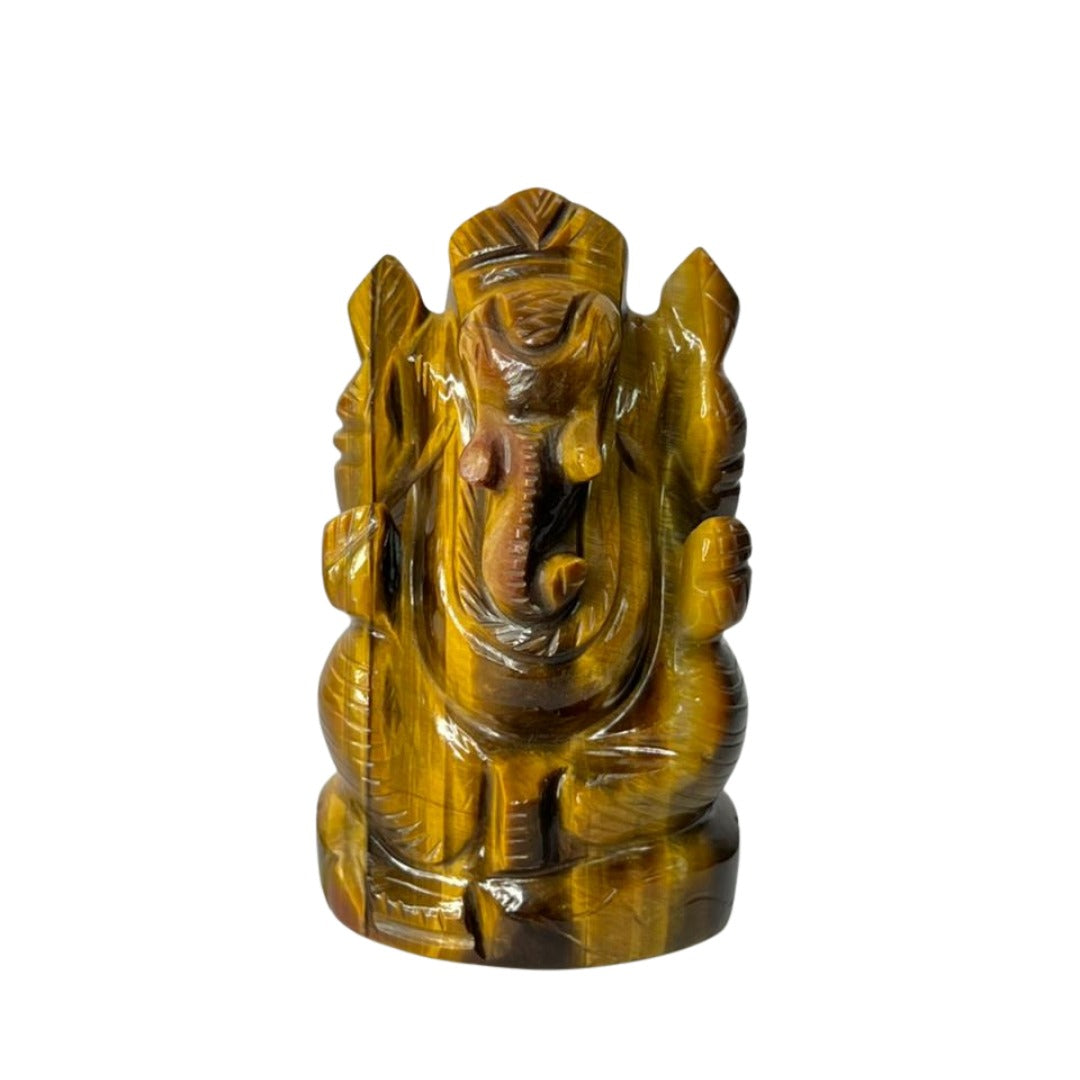 Tiger Eye Ganesha - AEORA ROCKS INDIA -Healing Crystals superstore