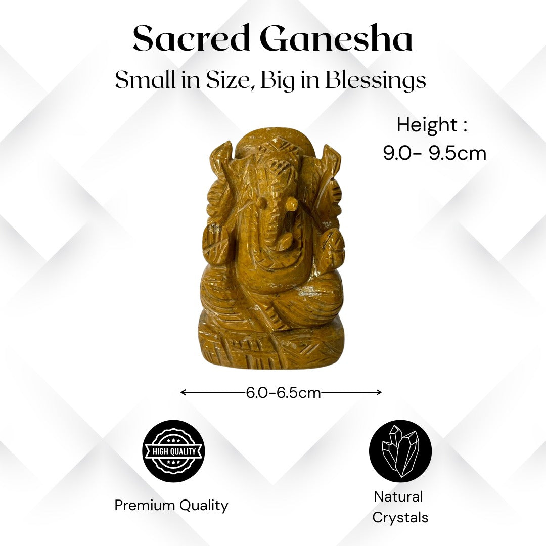 Yellow Jasper Ganesha - AEORA ROCKS INDIA -Healing Crystals superstore