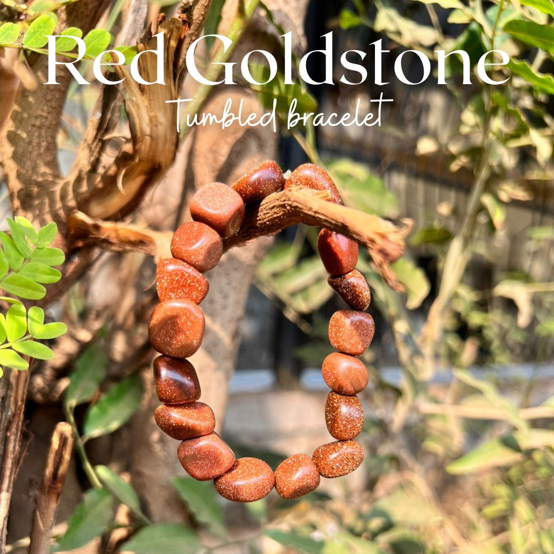 Red Goldstone Tumbled Bracelet in India - Aeora Rocks - AEORA ROCKS INDIA -Healing Crystals superstore