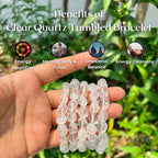 Clear Quartz tumbled Bracelet in India - Aeora Rocks - AEORA ROCKS INDIA -Healing Crystals superstore