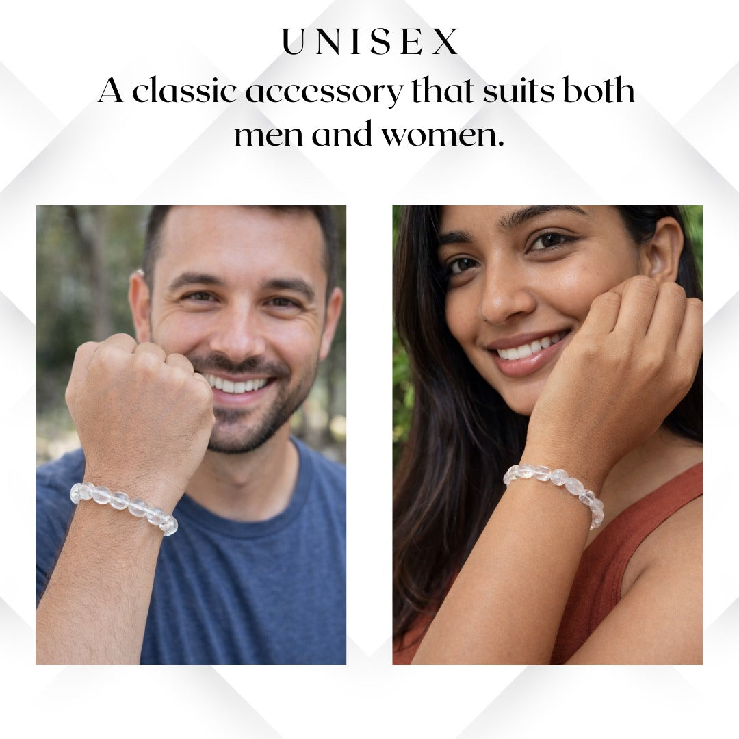 Clear Quartz tumbled Bracelet in India - Aeora Rocks