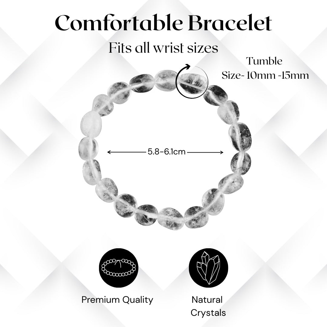 Clear Quartz tumbled Bracelet in India - Aeora Rocks