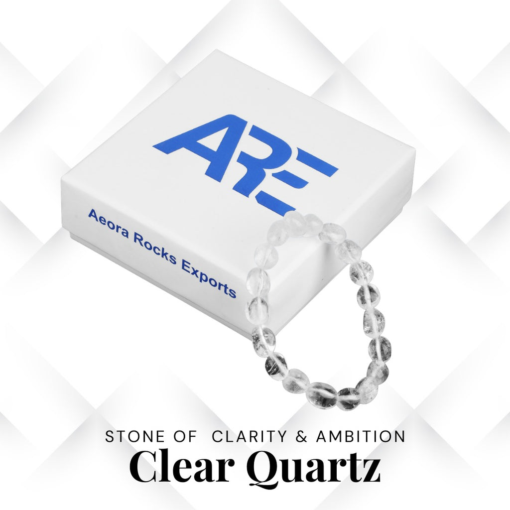Clear Quartz tumbled Bracelet in India - Aeora Rocks - AEORA ROCKS INDIA -Healing Crystals superstore