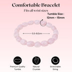 Rose Quartz Tumble Bracelet – Natural Love & Heart Healing Crystal Bracelet - AEORA ROCKS INDIA -Healing Crystals superstore