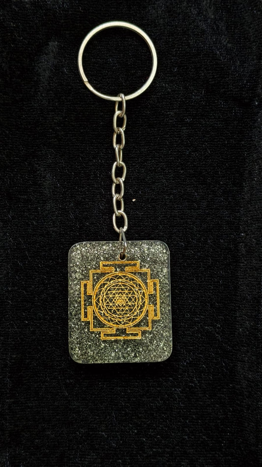 Pyrite Shreeyatra Keychain Aeora Rocks - AEORA ROCKS INDIA -Healing Crystals superstore