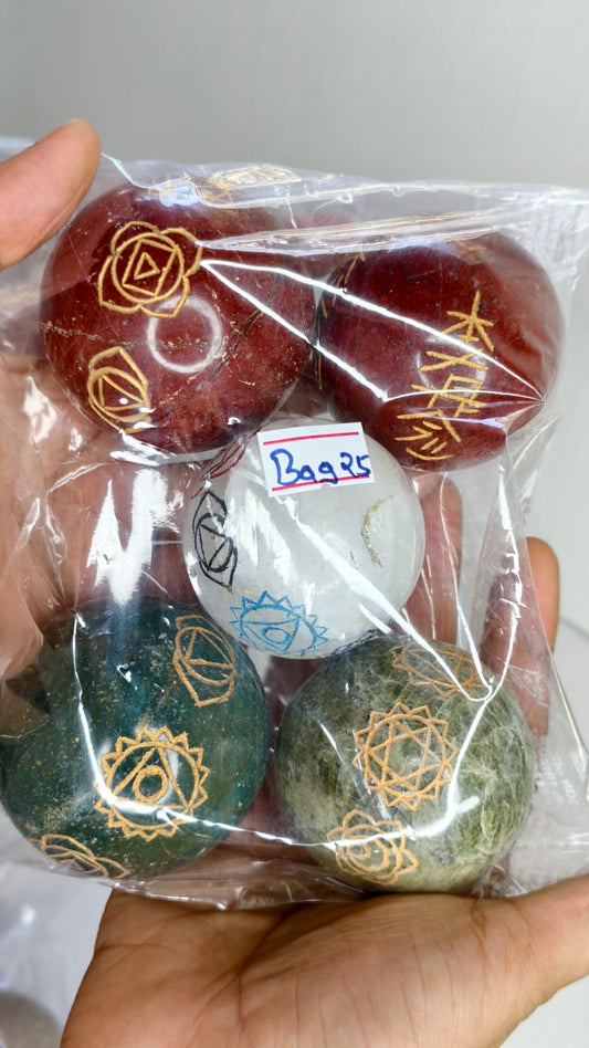 MIX STONE SPHERE BAG 25 - 1 KG, 5 PCS