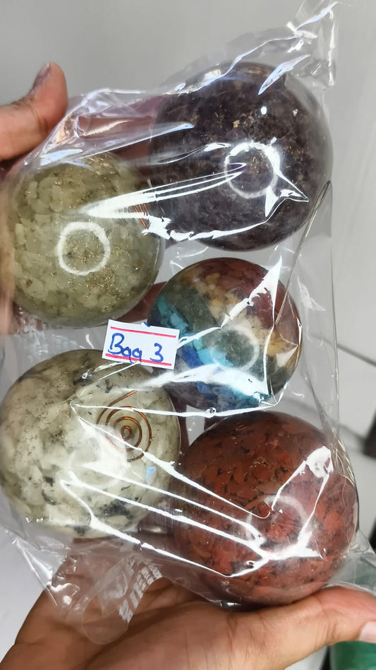 MIX ORGONITE SPHERE BAG 3 - 1 KG, 5 PCS