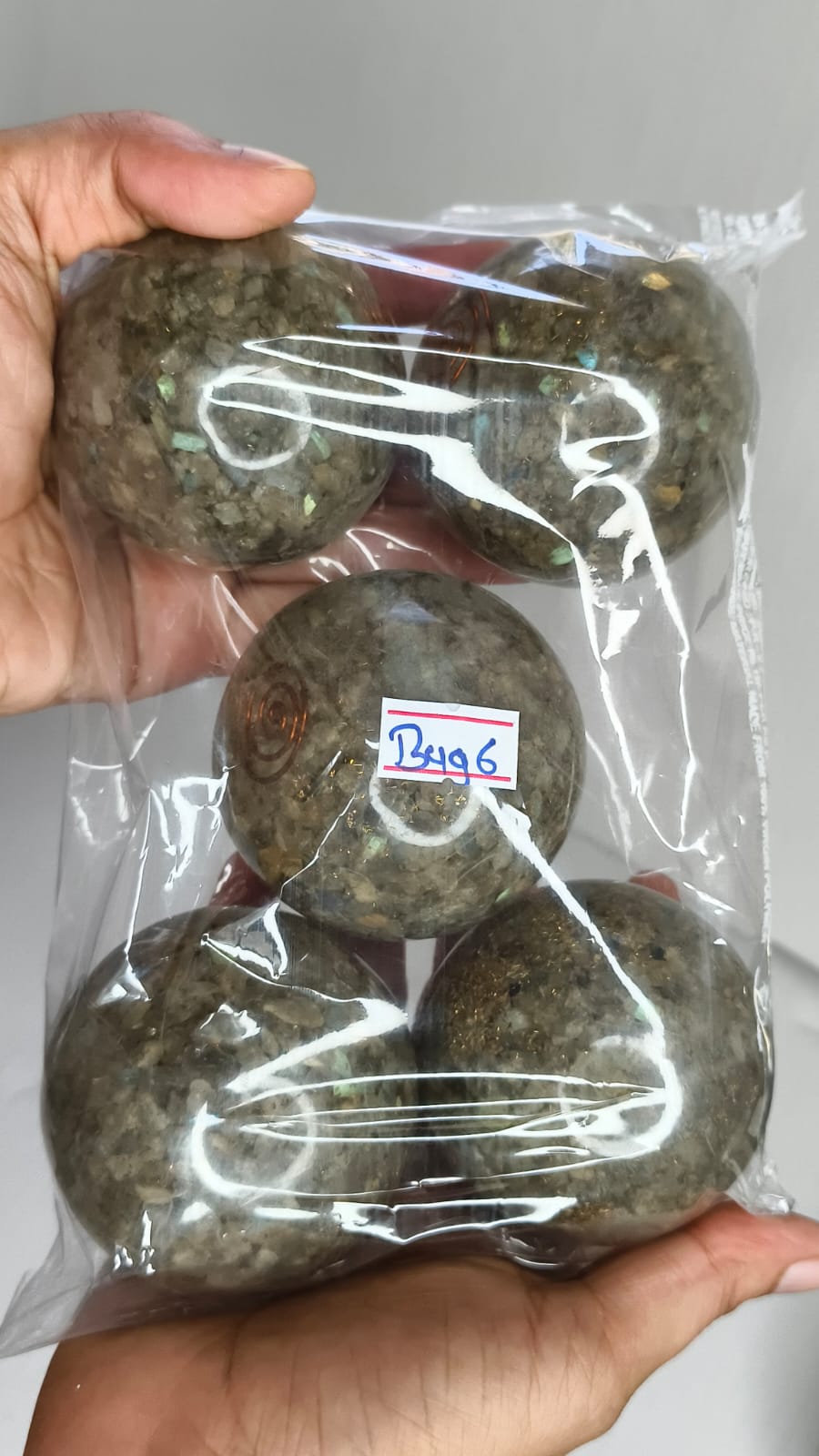MIX ORGONITE SPHERE BAG 6 - 1 KG, 5 PCS