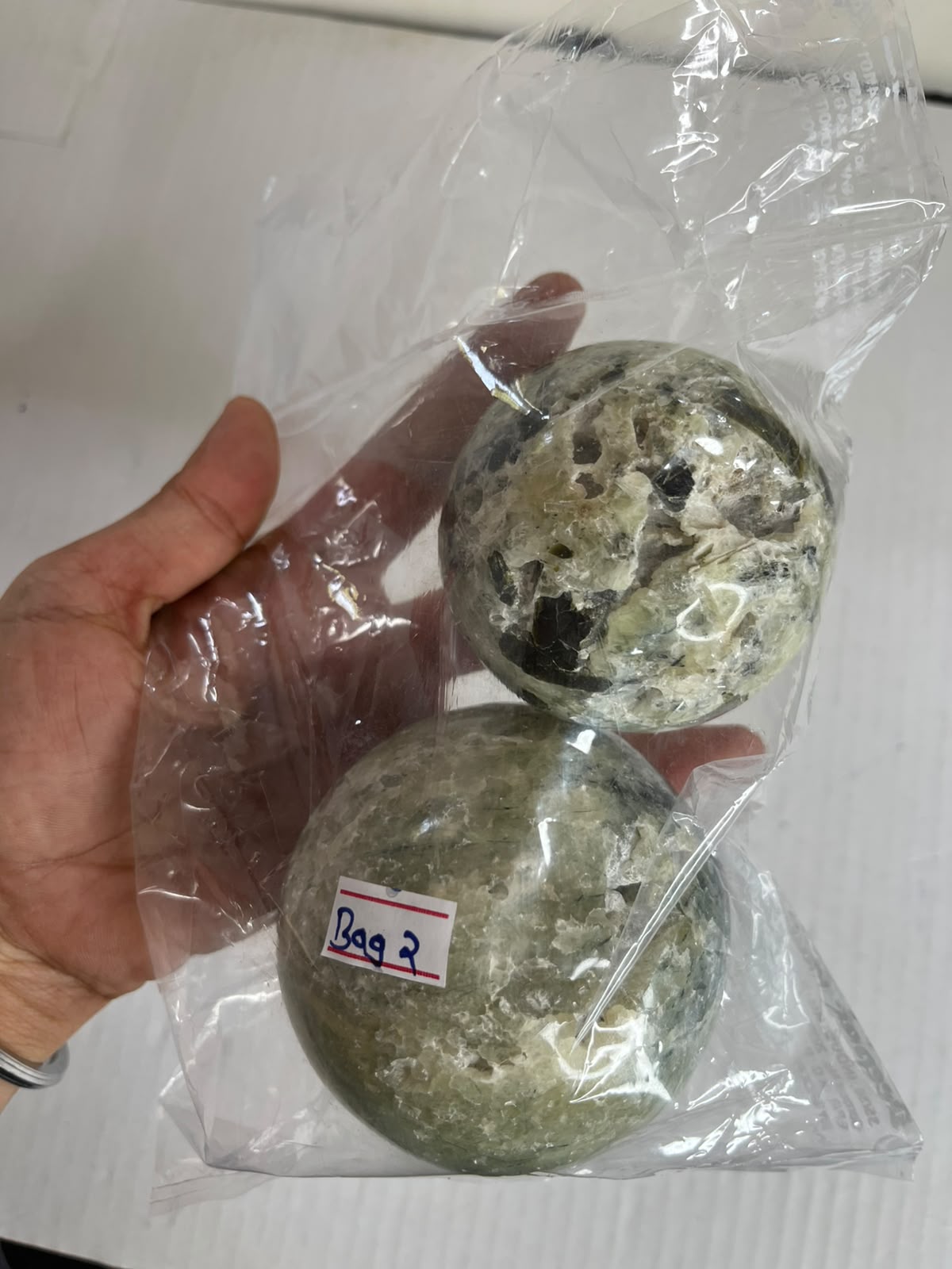 PREHNITE SPHERE BAG 2 - 1KG, 2 PCS