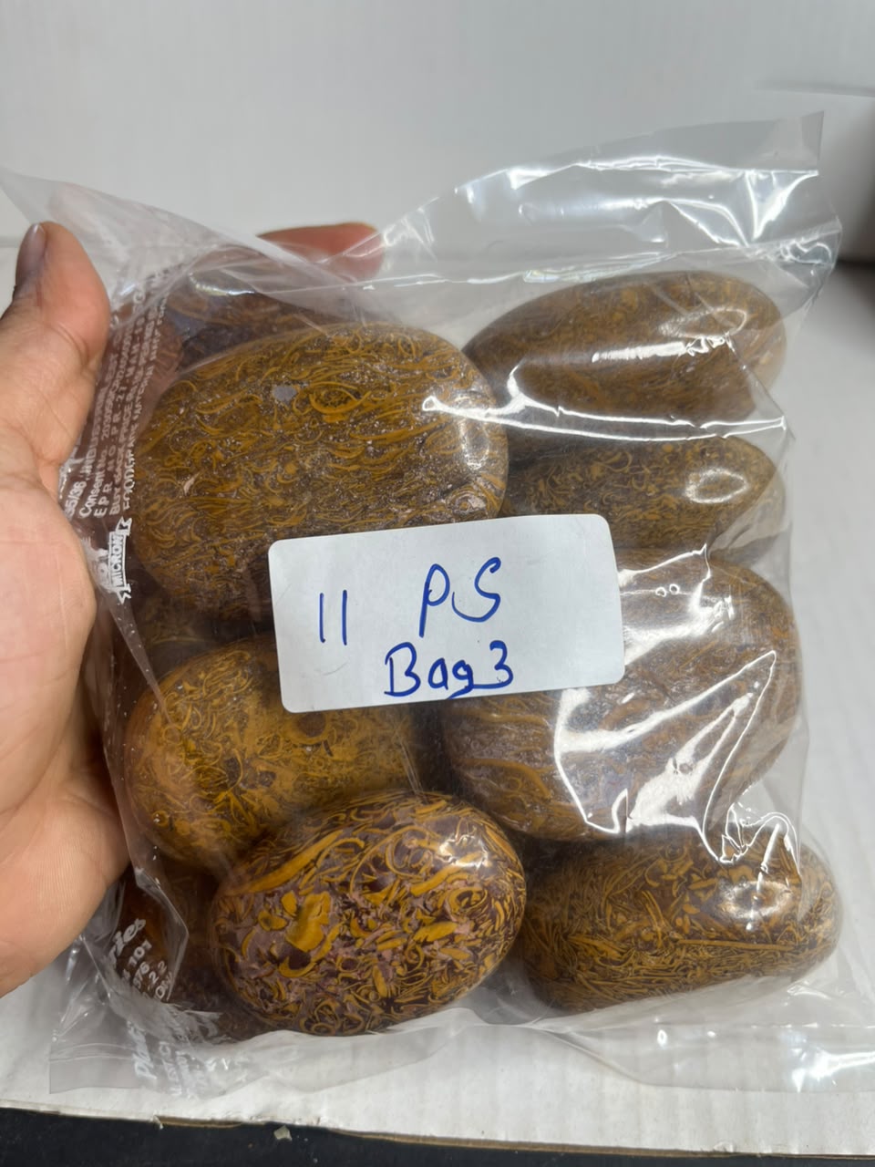 MARIYAM JASPER PALMSTONES BAG 3 - 1 KG, 11 PCS - AEORA ROCKS INDIA -Healing Crystals superstore