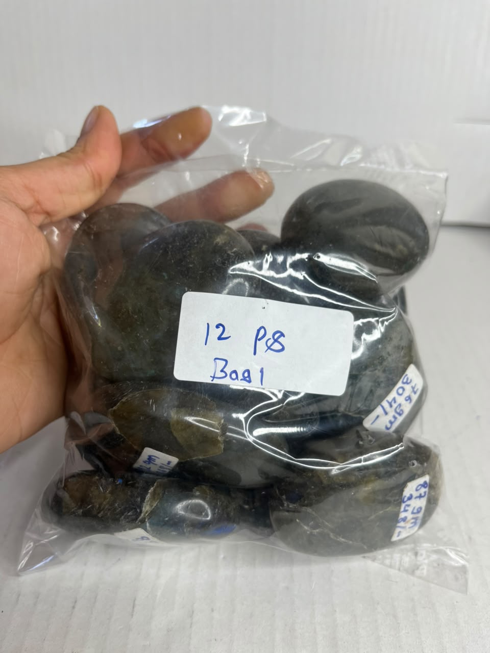 LABRADORITE PALMSTONES BAG 1 - 1 KG, 12 PCS - AEORA ROCKS INDIA -Healing Crystals superstore