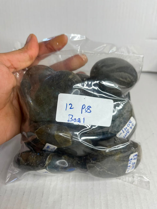 LABRADORITE PALMSTONES BAG 1 - 1 KG, 12 PCS - AEORA ROCKS INDIA -Healing Crystals superstore