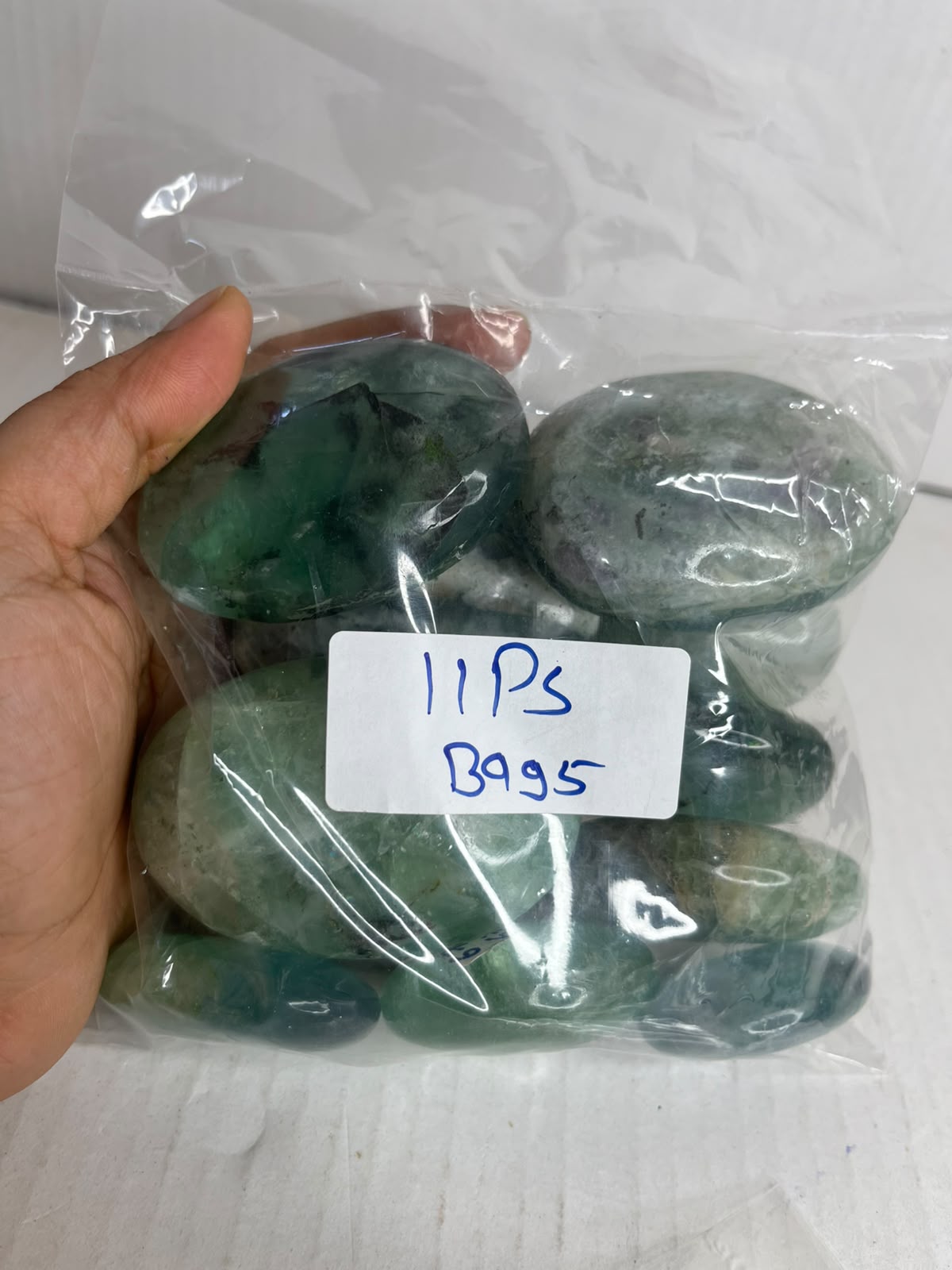 MULTI FLUORITE PALM STONE BAG 5 - 1 KG, 11 PCS