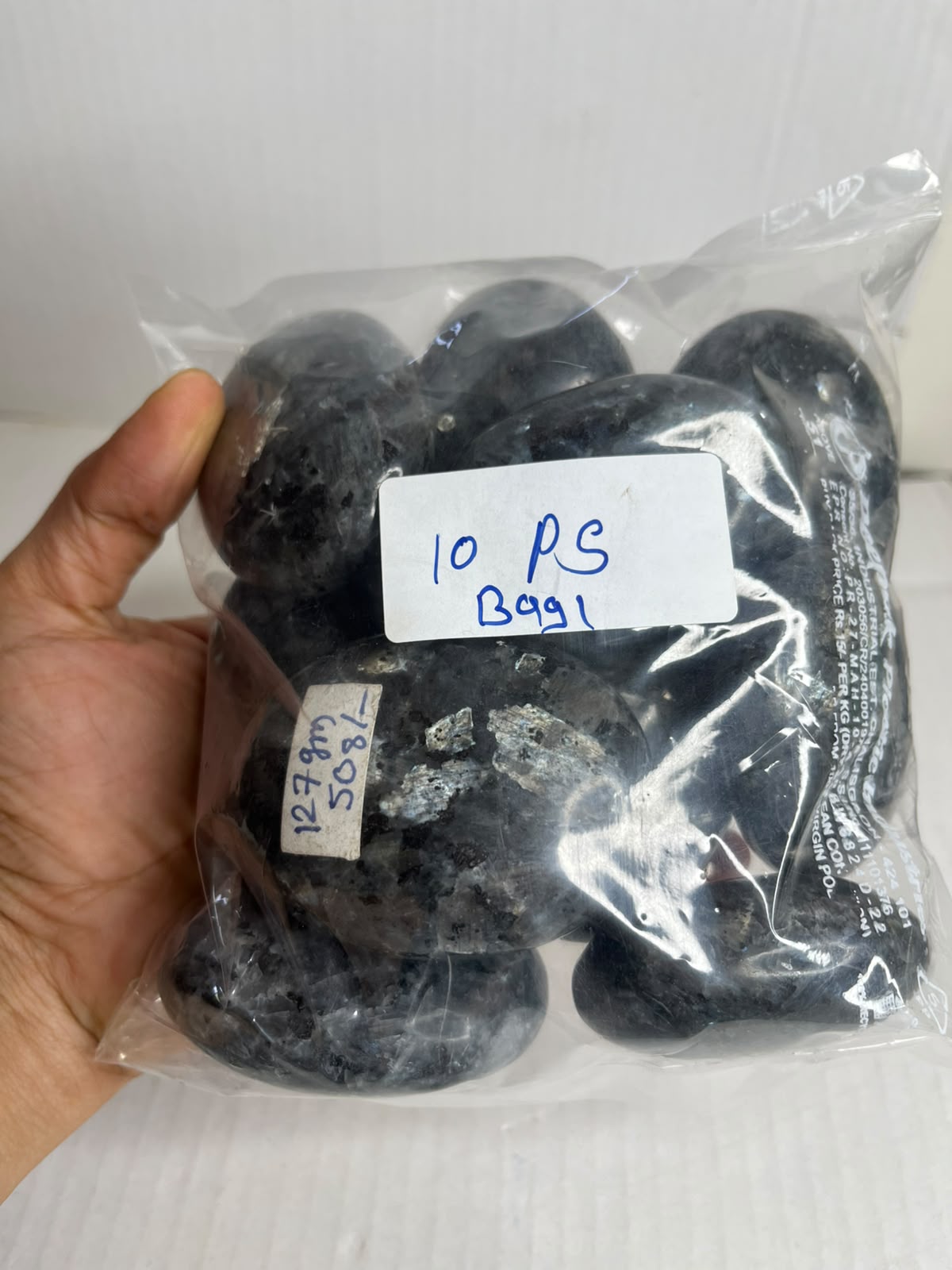 LARVIKITE PALM STONE BAG 1 - 1 KG, 10 PCS