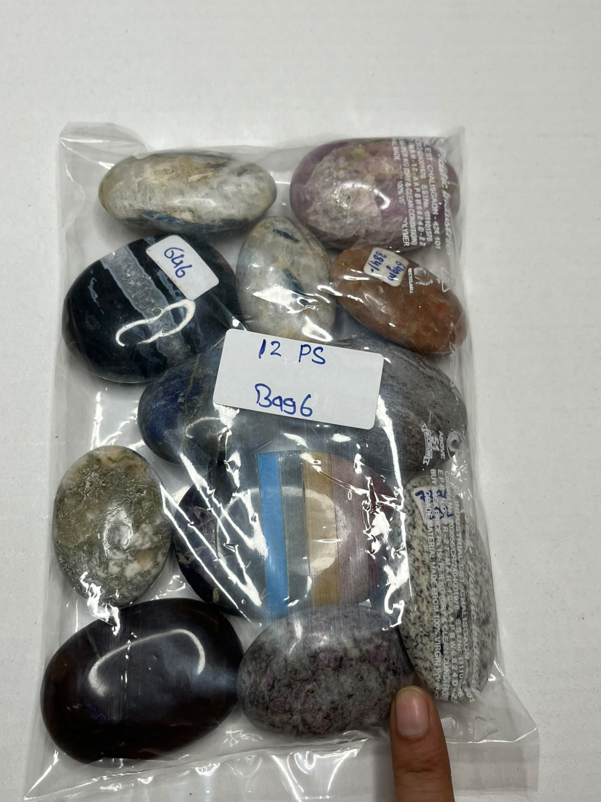 MIX STONE PALMSTONES BAG 6 - 1 KG, 12 PCS - AEORA ROCKS INDIA -Healing Crystals superstore