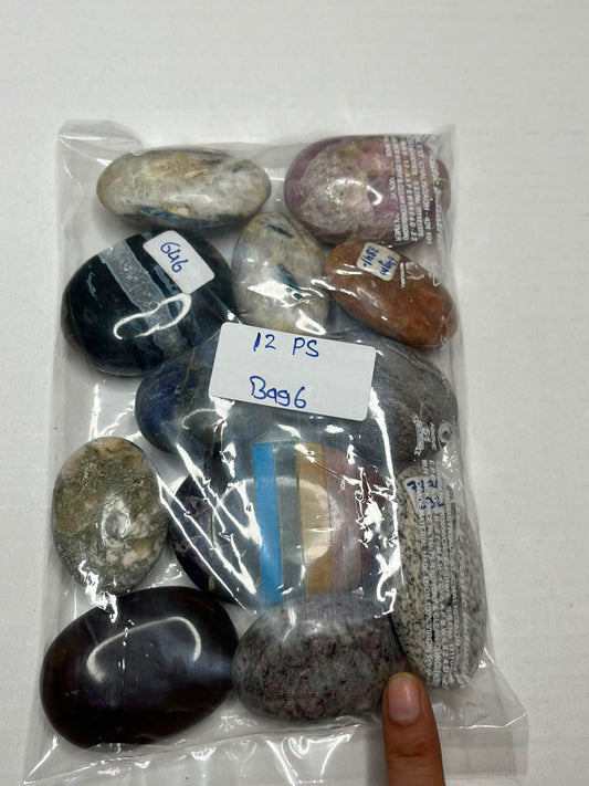 MIX STONE PALMSTONES BAG 6 - 1 KG, 12 PCS - AEORA ROCKS INDIA -Healing Crystals superstore