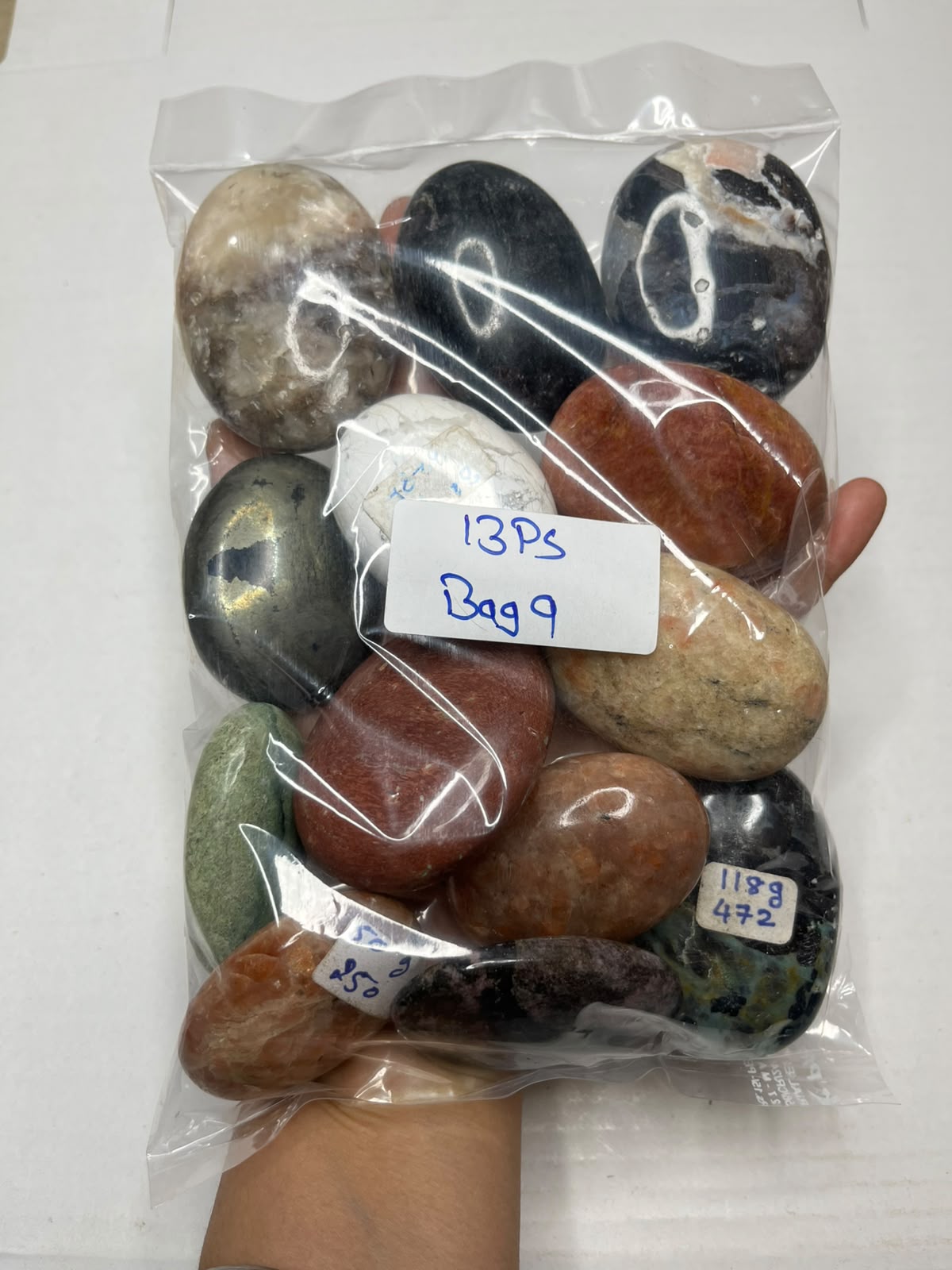 MIX STONE PALMSTONES BAG 9 - 1 KG, 13 PCS
