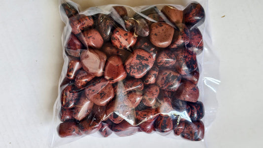 MAHAGONY OBSIDIAN TUMBLE STONES - 1 KG