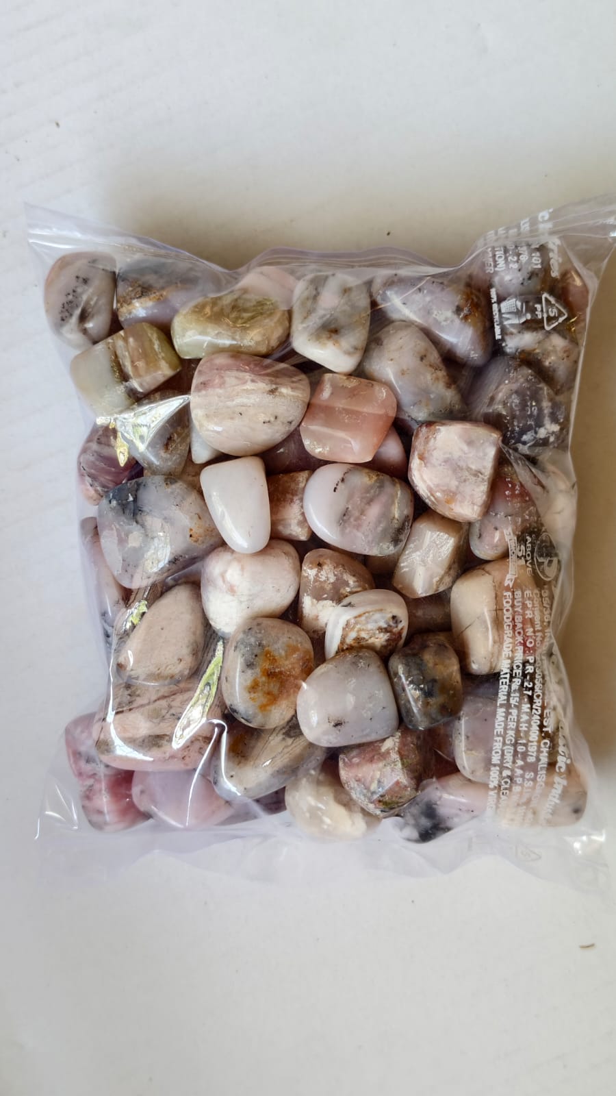 PINK OPAL TUMBLE STONES - 1 KG