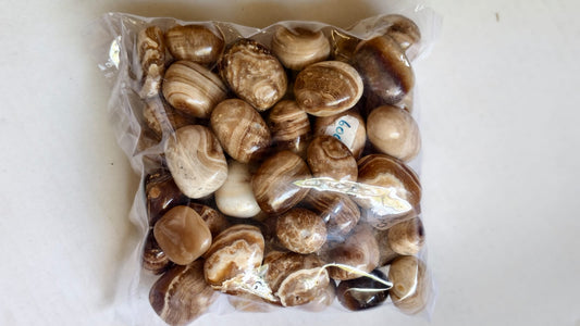 CHOCOLATE CALCITE TUMBLE STONES - 1 KG